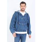 Erkek Jean Sweatshirt Koyu Mavi