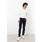 Erkek Jesus Slim Fit Gabardin Pantolon Lacivert