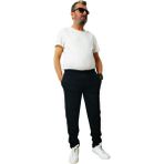 Erkek Jogger Eşofman Altı Battal Boy Büyük Beden Pike Kumaş Üç Cepli Arka Cep Fermuarlı Duble Paça Spor Kesim Bel Lastikli Kordon Bağcıklı - 2XL - Siyah-128