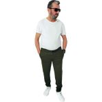 Erkek Jogger Eşofman Altı Battal Boy Büyük Beden Pike Kumaş Üç Cepli Arka Cep Fermuarlı Duble Paça Spor Kesim Bel Lastikli Kordon Bağcıklı - 4XL - Haki