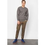 Erkek K.Gri Bisiklet Yaka Sweatshirt