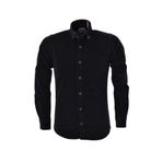 Erkek Kadife Silim Fit Gömlek BGL-ST03909 SİYAH L
