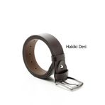 Erkek Kahve Antik Hakiki Deri 4 Cm Kot Kemeri