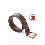 Erkek Kahve Antik Hakiki Deri 4,5 Cm Dikişli Kot Kemeri