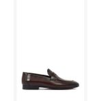 Erkek Kahverengi Deri Klasik Loafer 26SFD695014