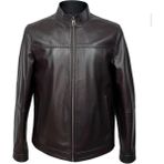 Erkek Kahverengi Hakim Yaka Deri Mont Ceket 8608 - Kahverengi_K2N - 2XL