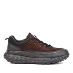 Erkek Kahverengi Kalın Tabanlı Nubuk Deri Sneaker