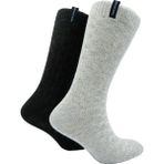 Erkek Kalın Şık Bot Çorabı - Gri - Siyah - 41 - 46