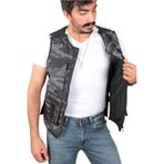 Erkek Kamuflaj Spor Yelek 518A — İnce Kumaş, Fermuarlı Geniş Ön Cep, Kapaklı Çift Cep, Yan Lastikli Rahat Fit, Günlük & Outdoor Kullanım (S)