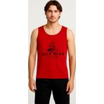 Erkek Kaptan Baskılı %100 Pamuk Kolsuz T-Shirt