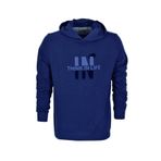 Erkek Kapüşonlu Baskılı Basic Sweatshirt R2222 BGL-ST03194 İNDİGO 2XL