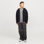 Erkek Kapüsonlu Bomber Ceket - Perfect - 001-Siyah - 2XL