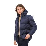 Erkek Kapüşonlu Fermuarlı Cepli Kışlık Şişme Kısa Mont LACİVERT 3XL