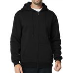 Erkek Kapüşonlu Fermuarlı Sweatshirt 6549 BGL-ST04026 SİYAH S