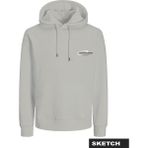 Erkek Kapüsonlu Logo Baskili Sweatshirt - Boost - 02S-Bej