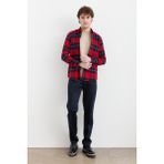 Erkek Kareli Kışlık Oduncu Gömlek 15 - XL - Karışık - Kırmızı