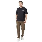 Erkek Kargo Cep Siyah Yandan Cepli Beli Lastikli Regular Fit Pantolon (KAHVERENGİ, S)