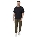 Erkek Kargo Cep Yandan Cepli Regular Fit Paçası Lastikli Pantolon (HAKİ, 2XL)