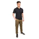 Erkek Kargo Cep Yandan Cepli Regular Fit Paçası Lastikli Pantolon (HAKİ, M)