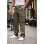 Erkek Kargo Cepli Baggy Pantolon - Haki - 31