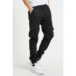 Erkek Kargo Jogger Pantolon Rahat Kesim Lastikli Paça - Siyah - Slim - 30