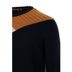 Erkek Kazak Bisiklet Yaka Lacivert Desenli Slim Fit Triko NCS JEANS 3631 LACİVERT 3XL