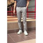 Erkek, Keten dokuma, Pamuklu kumaş, Regular fit, Mevsimlik Pantolon 294 - Gri - 36