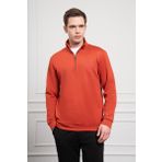 Erkek Kiremit Femuarlı Bato Yaka Dynamic Fit Rahat Kesim Sweatshirt