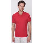 Erkek Kırmızı Basic Düz %100 Pamuk Slim Fit Dar Kesim Kısa Kollu Polo Yaka Tişört