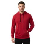 Erkek Kırmızı Kapüşonlu Sweatshirt Rahat Kalıp 2 İplik Mevsimlik Günlük Spor Hoodie İnce Kumaş Kanguru Cepli (S)
