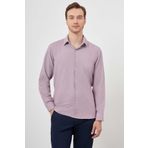 Erkek Kırmızı Slim Fit Desenli Gömlek