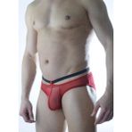 Erkek Kırmızı Tül Fantezi Slip İç Çamaşırı