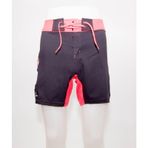 Erkek Kısa Deniz Şortu Boardshort Filesiz Sörf Meridyendukkan Siyah Turuncu Olaıan