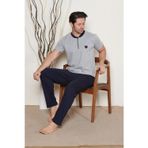 Erkek Kısa Kollu Pamuklu Pijama Takımı