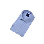 Erkek Klasik Armürlü Kısa Kol Gömlek 9402 BGL-ST04575 BUZ.MAVİ L