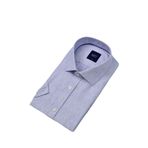 Erkek Klasik Çizgili Kısa Kol Gömlek 9493 BGL-ST04580 BUZ.MAVİ S