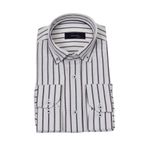 Erkek Klasik Çizgili Tek Cepli Gömlek BGL-ST03907 BORDO 2XL