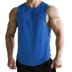 Erkek kolsuz Tee gömlek artı boyutu Tank Tops erkekler için siyah yelek spor egzersiz kas üstleri rahat spor koşu temel fantezi, mavi, 3XL