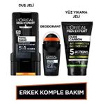 Erkek Komple Bakım Seti Kömürlü Yüz Yıkama Jeli 100ML + Total Clean Duş Jeli 300 Ml+ Roll On