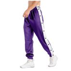 Erkek koşu pantolonu Baggy pantolon moda renkli pamuk spor pantolonu düğmeli pantolon elastik boş zaman pantolonu cepli erkek boş zaman pantolonu standart kesim antrenman pantolonu pantolon, Lila #1.,