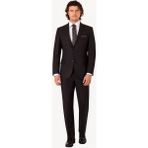 Erkek Koyu Kahverengi Regular Fit Desenli Takım Elbise - 48 / 6