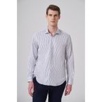 Erkek KOYU LACİVERT Pamuk Trend Dynamic Fit İtalyan Yaka Gömlek