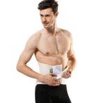 Erkek Krem Rengi Ekstra Sihhi Ortopedik Cırtlı Yün Bel Korsesi (Krem / 2XL)