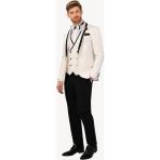 Erkek Krem Slim Fit Yelekli Şal Yaka Damatlık - 52 / 6