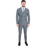 Erkek Kruvaze Takım Elbise 5001 GRİ MAVİ 46