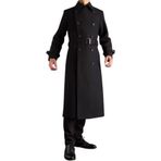 Erkek Kruvaze Yün Palto Kış Cromby - Tasarımcı Uzun Trençkot Kaşmir Parka Erkekler İçin, Napoleon Melton Yün Ceket Dar Model, S