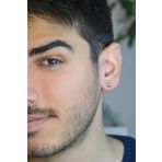 Erkek Küpe Gümüş Rengi 5 mm