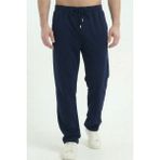 Erkek Lacivert Baggy Bol Paça Oversize Relaxed 4 Mevsim Eşofman Altı Bol Paça 2 Iplik Tam Kalıp - XL - 0-Lacivert
