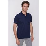 Erkek Lacivert Basic Polo Yaka Dynamic Fit T-Shirt