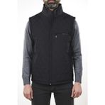 Erkek Lacivert Cepli Içi Polarlı Rahat Kalıp Kapitone Şişme Yelek - 2XL
